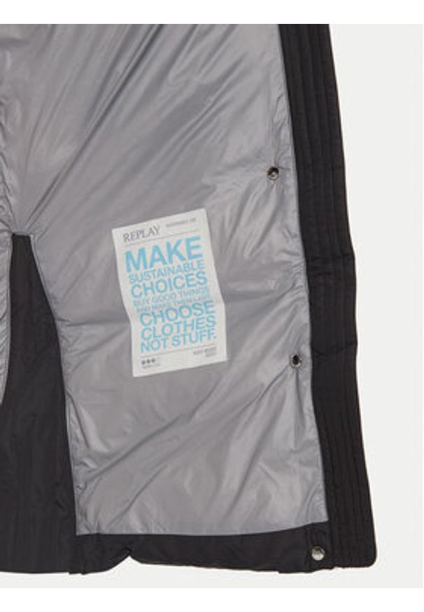 Replay - REPLAY Bezrękawnik W7858 .000.84998 Czarny Regular Fit. Kolor: czarny. Materiał: syntetyk. Długość rękawa: bez rękawów