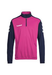 Bluza piłkarska dla dzieci Hummel Core Kids 1/2 Zip Sweat. Kolor: niebieski, wielokolorowy, różowy. Sport: piłka nożna