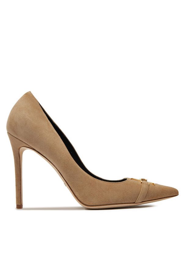 Elisabetta Franchi Szpilki SA-31B-46E2-V520 Brązowy. Kolor: brązowy. Materiał: zamsz, skóra. Obcas: na szpilce