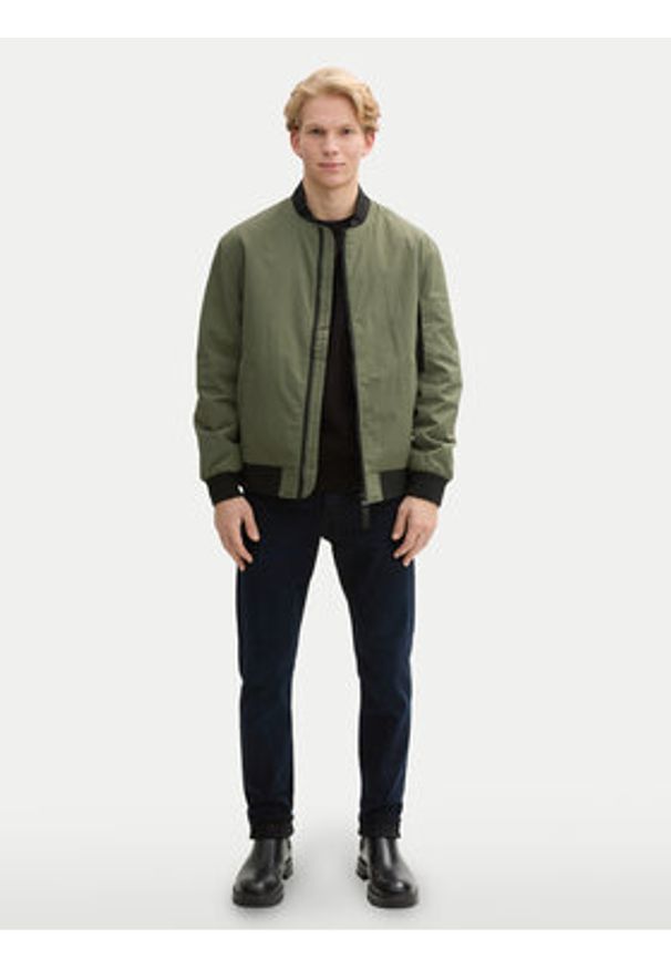 Tom Tailor Denim Kurtka bomber 1043828 Zielony Regular Fit. Kolor: zielony. Materiał: syntetyk