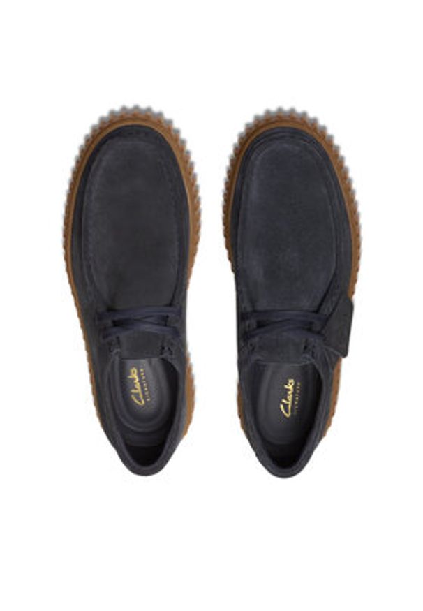 Clarks Mokasyny Torhill Lo 26179708 Granatowy. Kolor: niebieski. Materiał: zamsz, skóra