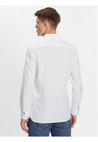 TOMMY HILFIGER - Tommy Hilfiger Koszula Flex Dobby MW0MW31816 Biały Slim Fit. Kolor: biały. Materiał: bawełna #4