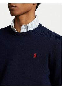 Polo Ralph Lauren Sweter Classic 710810846001 Granatowy Regular Fit. Typ kołnierza: polo. Kolor: niebieski. Materiał: bawełna #5