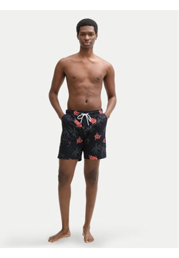 Tom Tailor Denim Szorty kąpielowe 1044696 Czarny Regular Fit. Kolor: czarny. Materiał: syntetyk