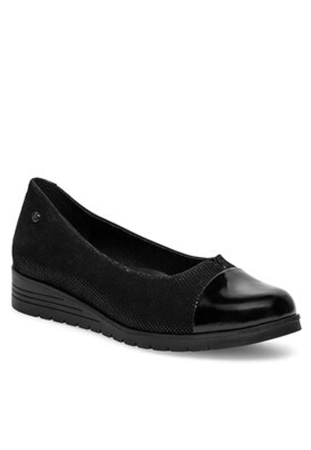 Go Soft Baleriny EST-TOMI-01 Czarny. Kolor: czarny. Materiał: skóra