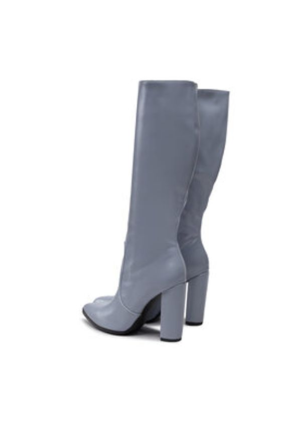 DeeZee Kozaki ZALGT210932 Szary. Kolor: szary. Materiał: skóra