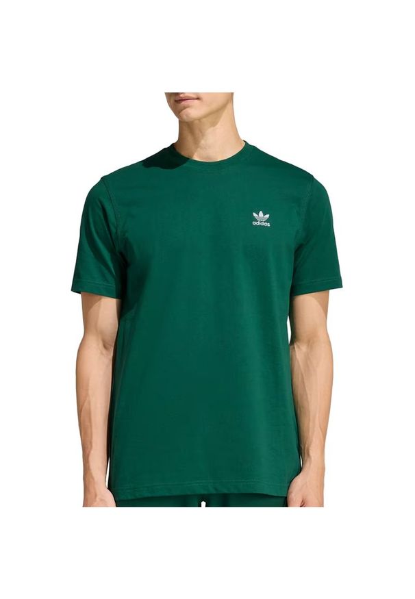 Adidas - Koszulka męska adidas Originals Trefoil Essentials KD1323 - zielona. Kolor: zielony. Materiał: dzianina, bawełna. Długość rękawa: krótki rękaw. Długość: krótkie