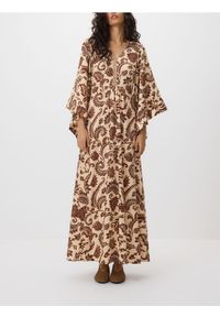 Reserved - Wzorzysta sukienka z wiskozą - wielobarwny. Materiał: wiskoza #1