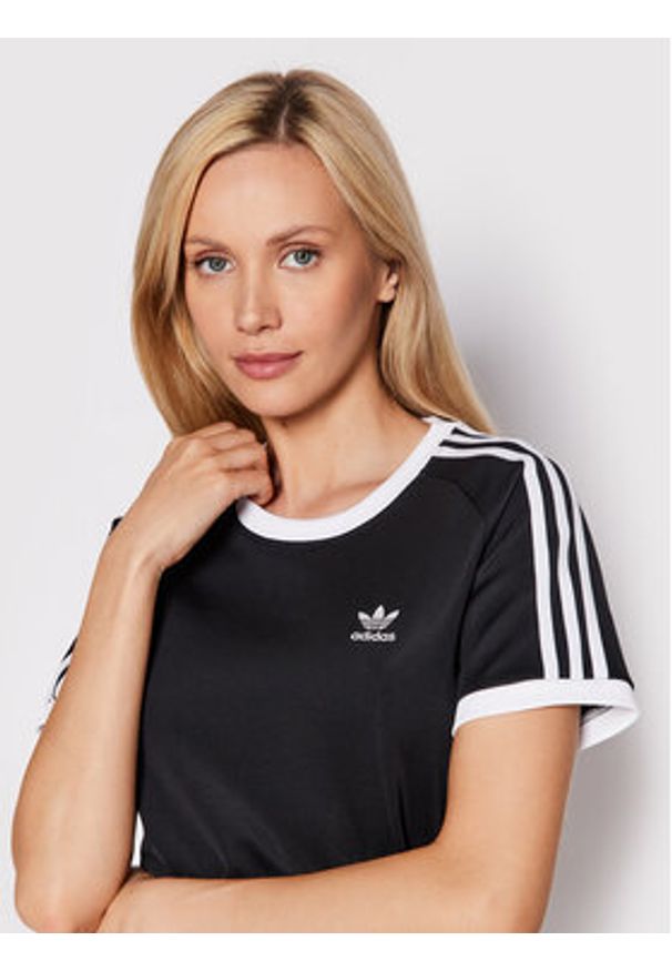 Adidas - adidas T-Shirt adicolor Classics 3-Stripes HM6411 Czarny Slim Fit. Kolor: czarny. Materiał: syntetyk