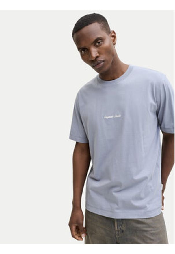 Jack & Jones T-Shirt Norrebro Emb 12282892 Niebieski Regular Fit. Kolor: niebieski. Materiał: bawełna