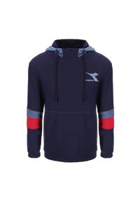 Diadora - Bluza męska DIADORA HOODIE SWEAT SHIELD. Kolor: niebieski