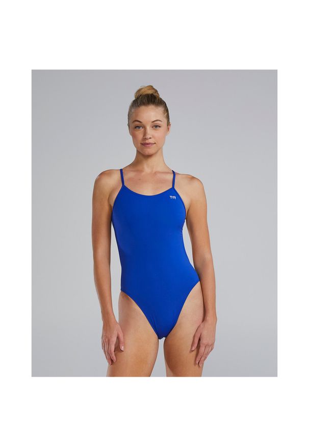 Strój pływacki damski TYR Cutoutfit Swimsuit. Kolor: niebieski