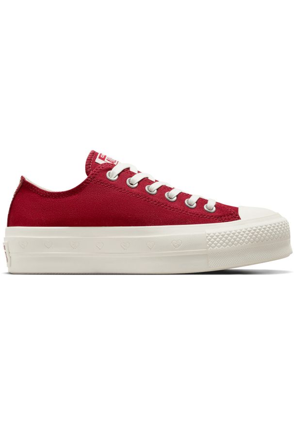 Sneakers Converse Chuck Taylor As Lift. Kolor: czerwony. Materiał: materiał. Sport: fitness