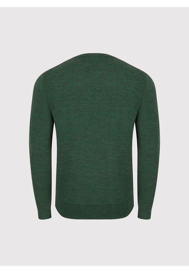 Pako Lorente - PAKO LORENTE – Zielony sweter męski z wełną. Okazja: na co dzień. Kolor: zielony. Materiał: wełna. Sezon: jesień. Styl: casual