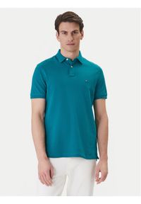 TOMMY HILFIGER - Tommy Hilfiger Polo 1985 MW0MW17770 Zielony Regular Fit. Typ kołnierza: polo. Kolor: zielony. Materiał: bawełna #1