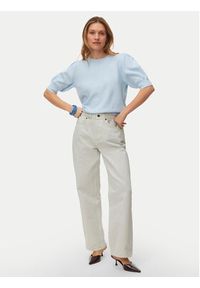 Vero Moda Sweter Doffy 10278313 Błękitny Regular Fit. Kolor: niebieski. Materiał: syntetyk #2