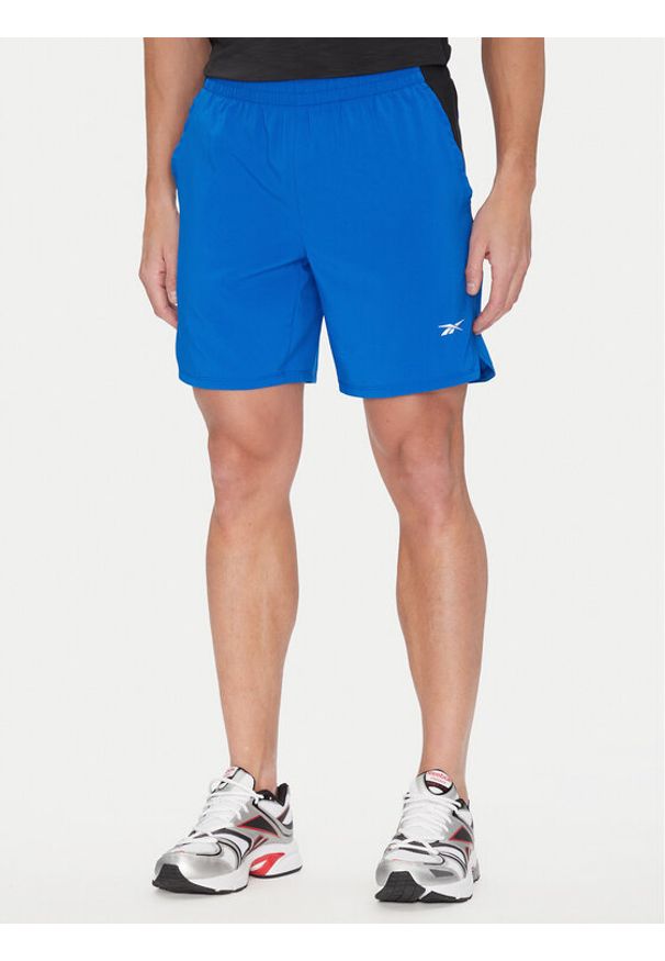 Reebok Szorty sportowe 112634 Niebieski Regular Fit. Kolor: niebieski. Materiał: syntetyk