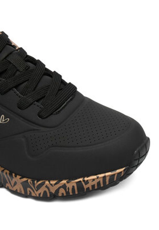 skechers - Skechers Sneakersy Uno 155506/BKRG Czarny. Kolor: czarny. Materiał: skóra