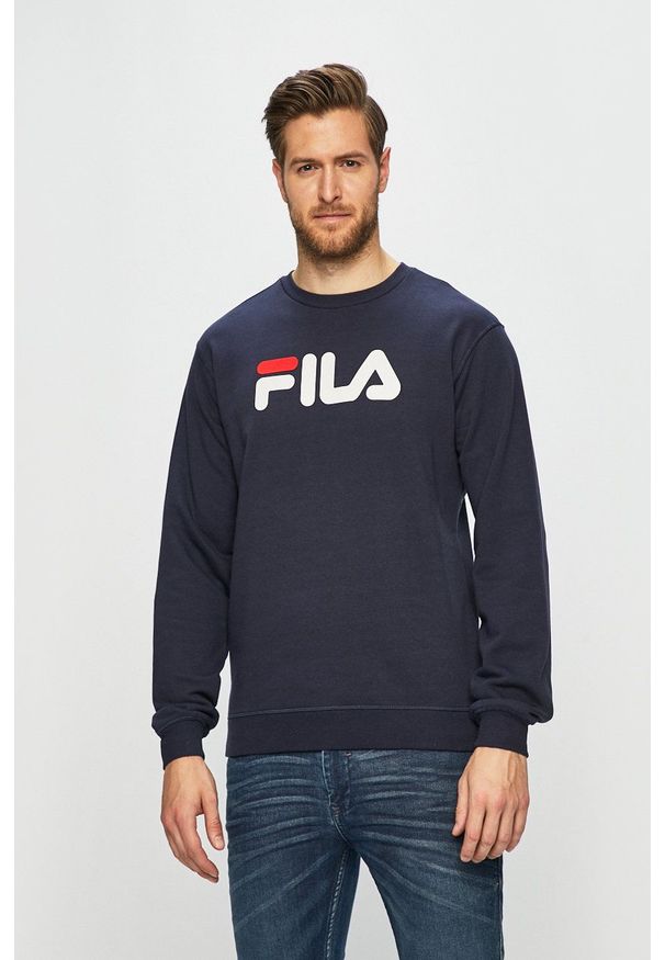 Fila - Bluza. Okazja: na co dzień. Kolor: niebieski. Wzór: nadruk. Styl: casual