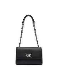 Calvin Klein Torebka Re-Lock Conv K60K612554 Czarny. Kolor: czarny. Materiał: skórzane #5