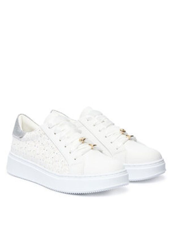 Patrizia Pepe Sneakersy PPK327.06 Biały. Kolor: biały. Materiał: skóra