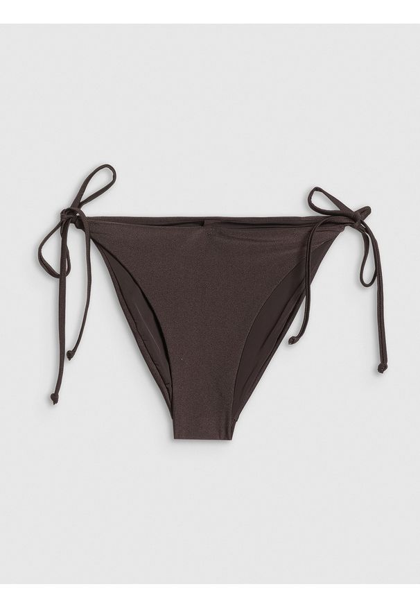 4f - 4F Dół od bikini damski - brązowy M. Kolor: brązowy. Materiał: materiał