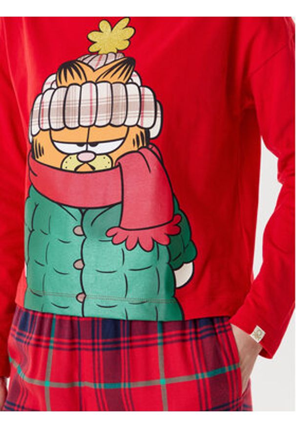 United Colors of Benetton - United Colors Of Benetton Koszulka piżamowa 3DKE3M06L Czerwony Regular Fit. Kolor: czerwony. Materiał: bawełna