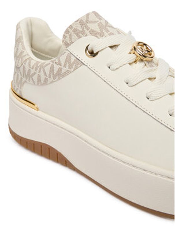 MICHAEL Michael Kors Sneakersy Dottie 43F5DTFS6L Écru. Kolor: kremowy. Materiał: skóra