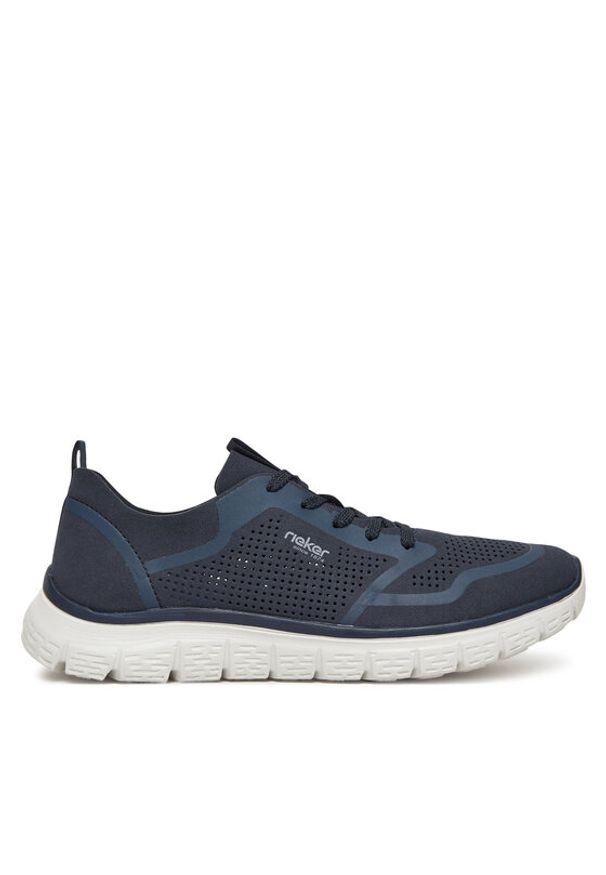 Rieker Sneakersy B6600-14 Granatowy. Kolor: niebieski. Materiał: materiał