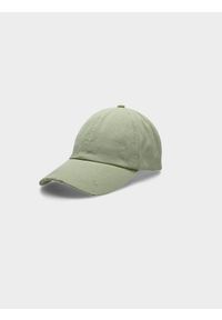 outhorn - Czapka z daszkiem strapback Outhorn - zielona. Kolor: zielony. Materiał: bawełna, tkanina. Styl: sportowy, klasyczny