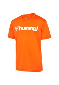 Hummel Koszulka poliestrowa sportowa Poly Logo Jersey Kids. Kolor: pomarańczowy. Materiał: jersey, poliester