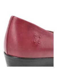 Bordowe Półbuty Maciejka Wsuwane Buty Damskie. Zapięcie: bez zapięcia. Kolor: czerwony. Materiał: skóra. Styl: elegancki, klasyczny #5
