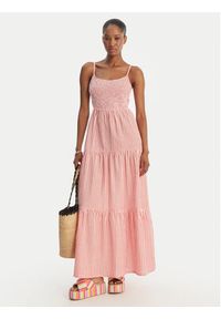 Roxy Sukienka letnia Tropical Glow ERJWD03945 Różowy Regular Fit. Kolor: różowy. Materiał: bawełna. Sezon: lato #2