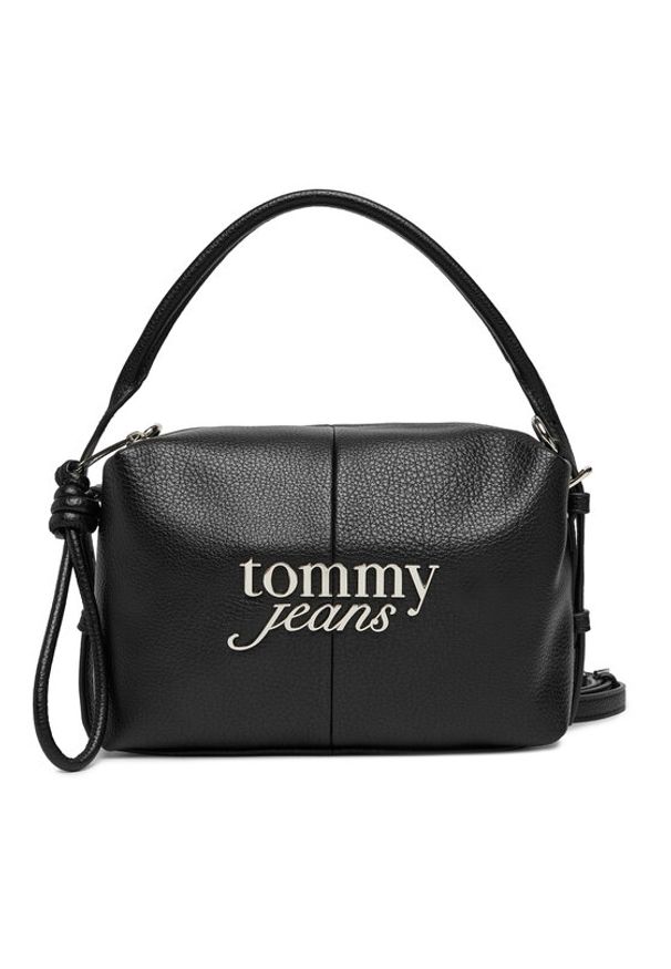 Tommy Jeans Torebka Tjw Bold Camera Bag AW0AW18470 Czarny. Kolor: czarny. Materiał: skórzane