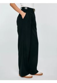 Big-Star - Spodnie damskie wide z dodatkiem wiskozy czarne Alisa 906. Okazja: do pracy. Stan: podwyższony. Kolor: czarny. Materiał: wiskoza. Styl: elegancki, klasyczny #4