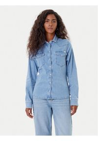 Mustang Koszula jeansowa Cody 1016935 Niebieski Slim Fit. Kolor: niebieski. Materiał: bawełna #1