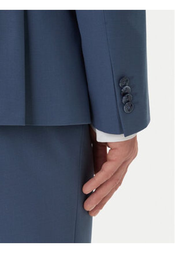 Hugo - HUGO Garnitur Henry/Getlin232X 50547345 Niebieski Slim Fit. Kolor: niebieski. Materiał: wełna