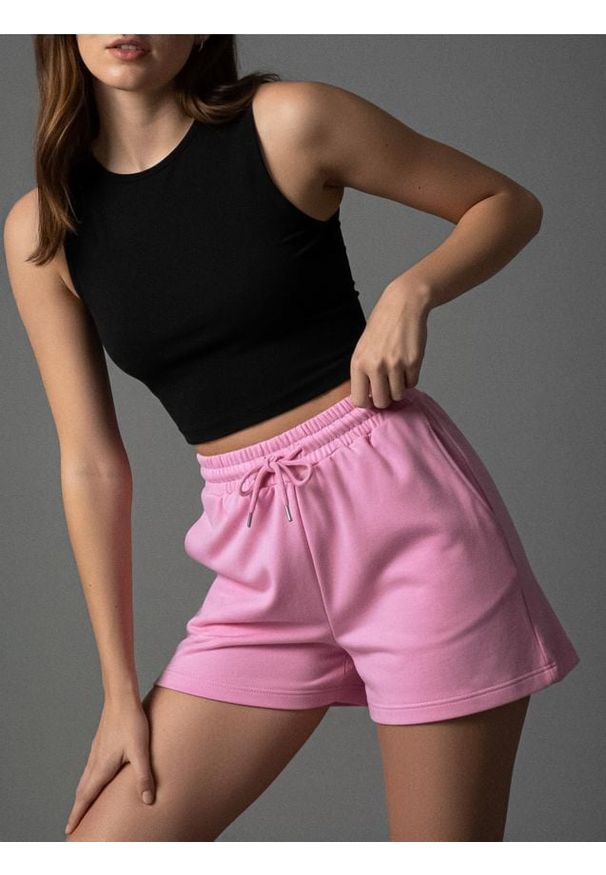 Sinsay - Szorty dresowe - różowy. Kolor: różowy. Materiał: dresówka