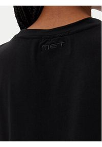 MET T-Shirt M10 262TP Czarny Regular Fit. Kolor: czarny. Materiał: wiskoza