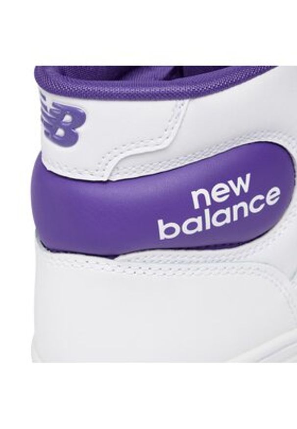 New Balance Sneakersy BB480SCE Biały. Kolor: biały. Materiał: skóra