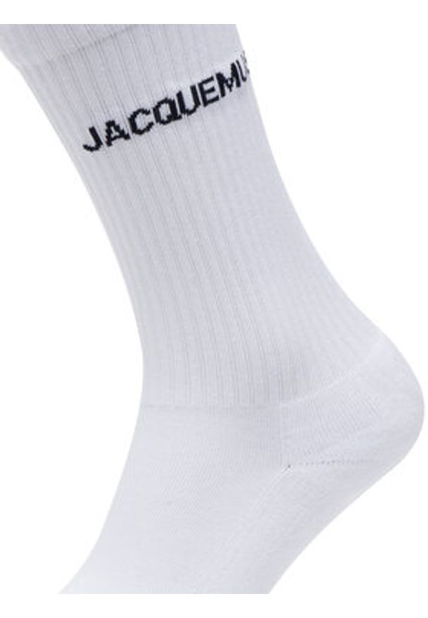 JACQUEMUS Skarpety wysokie damskie 21H213AC003-5000 Biały. Kolor: biały. Materiał: materiał, bawełna