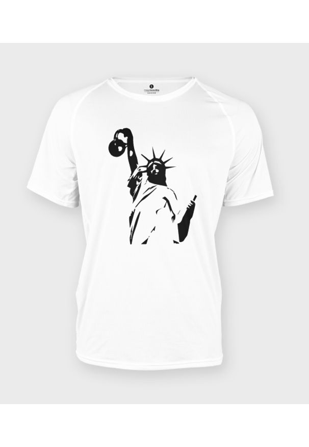 MegaKoszulki - Koszulka męska sportowa Statue of Liberty with kattebell. Materiał: poliester