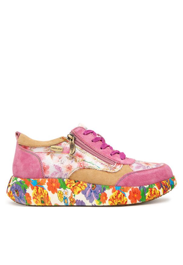 Laura Vita Sneakersy Nikito 62 Różowy. Kolor: różowy. Materiał: skóra