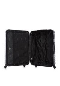 Wittchen - Duża walizka z ABS-u z żebrowaniem czarna. Kolor: czarny. Materiał: guma #8