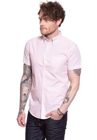 Wrangler - KOSZULA WRANGLER SS 1PKT BUTTON DOWN CAMEO PINK W5944OSY2 112129759. Typ kołnierza: button down. Materiał: materiał. Długość rękawa: krótki rękaw. Długość: krótkie #5