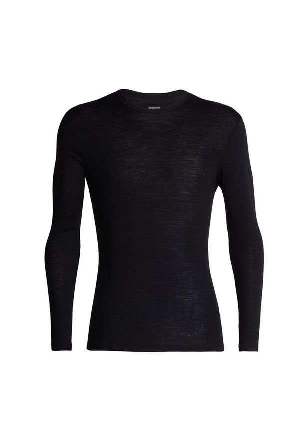 Icebreaker Merino 175 Everyday Long Sleeve Crewe Thermal Top > 104483001BLK. Materiał: wełna, materiał. Długość rękawa: długi rękaw. Sport: turystyka piesza