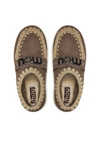 Mou Kapcie Bounce Clog Metal Logo FW531001A Brązowy. Kolor: brązowy. Materiał: skóra #2