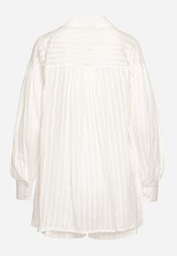 Born2be - Biały 2-cześciowy Komplet z Szortami i Elegancką Koszulą Alesa. Kolor: biały #5