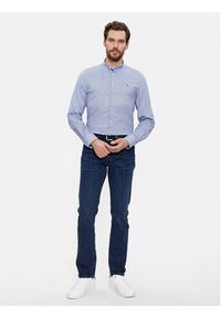 TOMMY HILFIGER - Tommy Hilfiger Koszula Cl Stretch Dobby Sf Shirt MW0MW33821 Niebieski Slim Fit. Kolor: niebieski. Materiał: bawełna