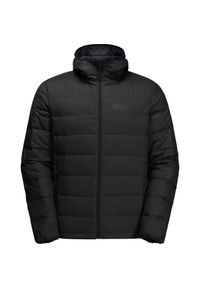 Kurtka puchowa męska Jack Wolfskin Ather Down Hoody. Kolor: szary, wielokolorowy, czarny. Materiał: puch. Sport: wspinaczka #1